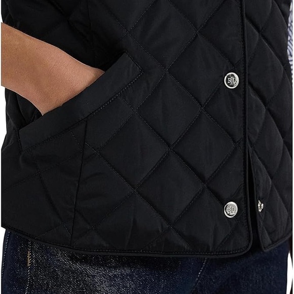 Lauren Ralph Lauren Women's Recycled Quilt Vest W Crest 23" - Picture 6 of 10